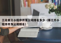 三足鼎立小程序开发公司排名多少（第三方小程序开发公司排名）