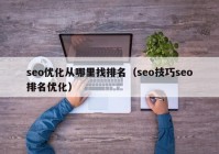 seo优化从哪里找排名（seo技巧seo排名优化）