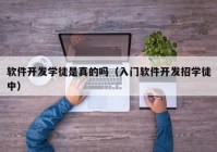 软件开发学徒是真的吗（入门软件开发招学徒中）