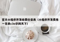 官方小程序开发收费价目表（小程序开发费用一览表c3o华网天下）