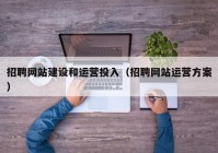 招聘网站建设和运营投入（招聘网站运营方案）